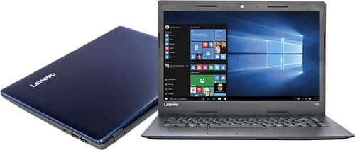 Lenovo - 100S-14IBR 14" Laptop - Intel Celeron - 2GB Memory - 32GB eMMC Flash Memory - Blue - Larger Front