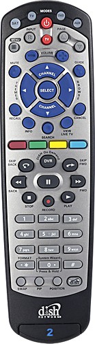 To manually program the remote to the a specific frequency; 1.. 2. Release the  SAT button and key in the TV2 address found on the. Return to DISH Remote  Control Support. 2013, DISH Network LLC All rights reserved.
