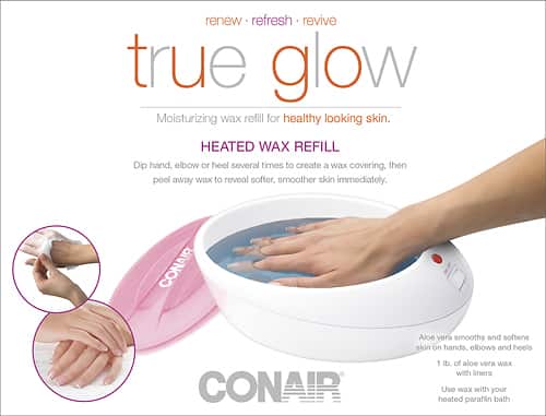 Conair - True Glow 1-Lb. Wax Refill for Conair True Glow Paraffin Baths - Larger Front