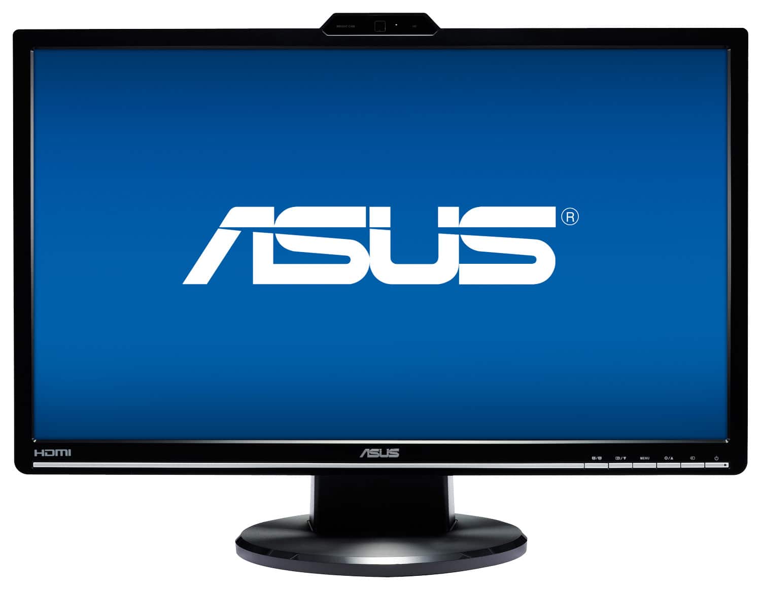 Asus - 24" LED HD Monitor - Glossy Piano Black - Larger Front