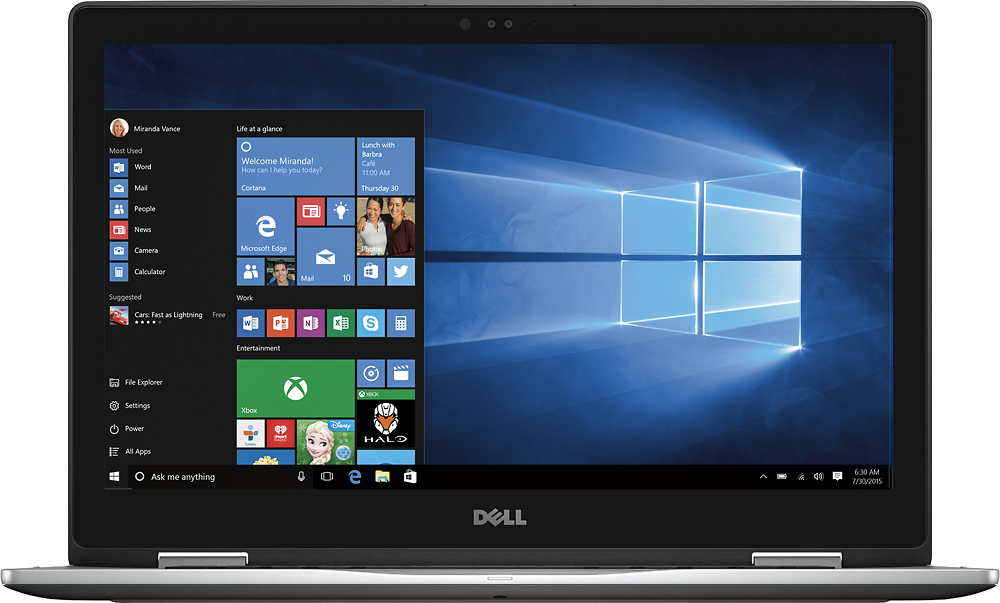 Dell - Inspiron 2-in-1 15.6" Touch-Screen Laptop - Intel Core i5 - 8GB Memory - 256GB Solid State Drive - Gray - Front Zoom