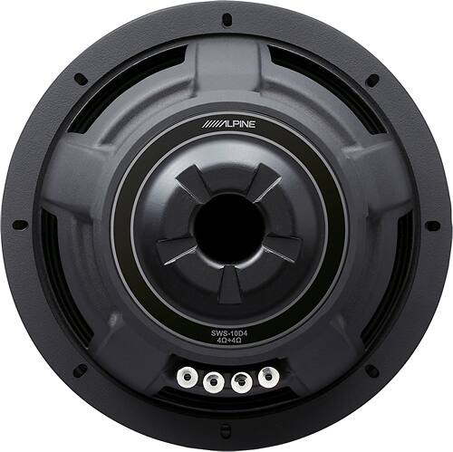 Alpine - 10" Dual-Voice-Coil 4-Ohm Subwoofer - Black - Back