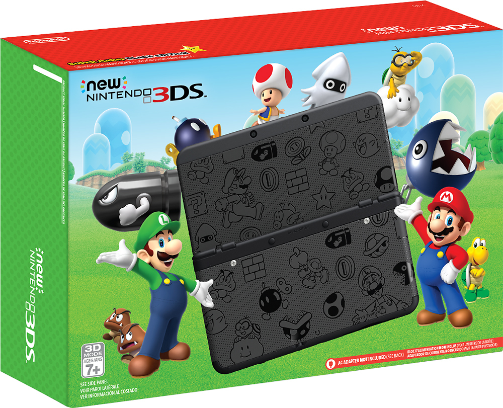 Nintendo - New 3DS™ Super Mario™ Black Edition - Black - Angle Zoom