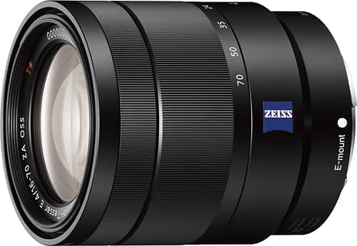 Sony - Vario-Tessar T* E 16-70mm f/4 ZA OSS Zoom Lens for Select Sony Cameras - Black - Larger Front