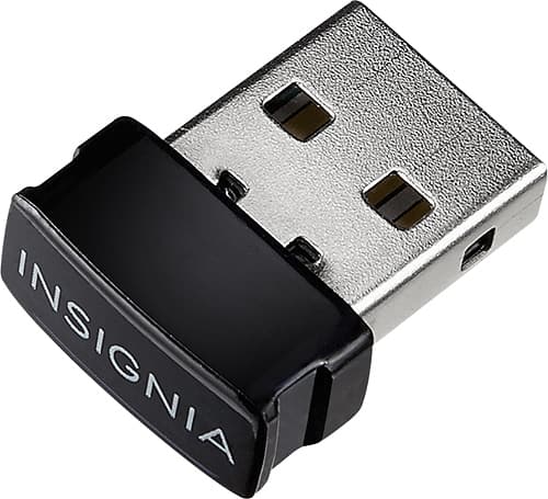 Insignia™ - Bluetooth 4.0 USB Adapter - Black - Larger Front