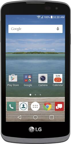 Verizon Prepaid - LG Optimus Zone 3 4G LTE with 8GB Memory Prepaid Cell Phone - Black (Verizon Wireless Prepaid) - Larger Front