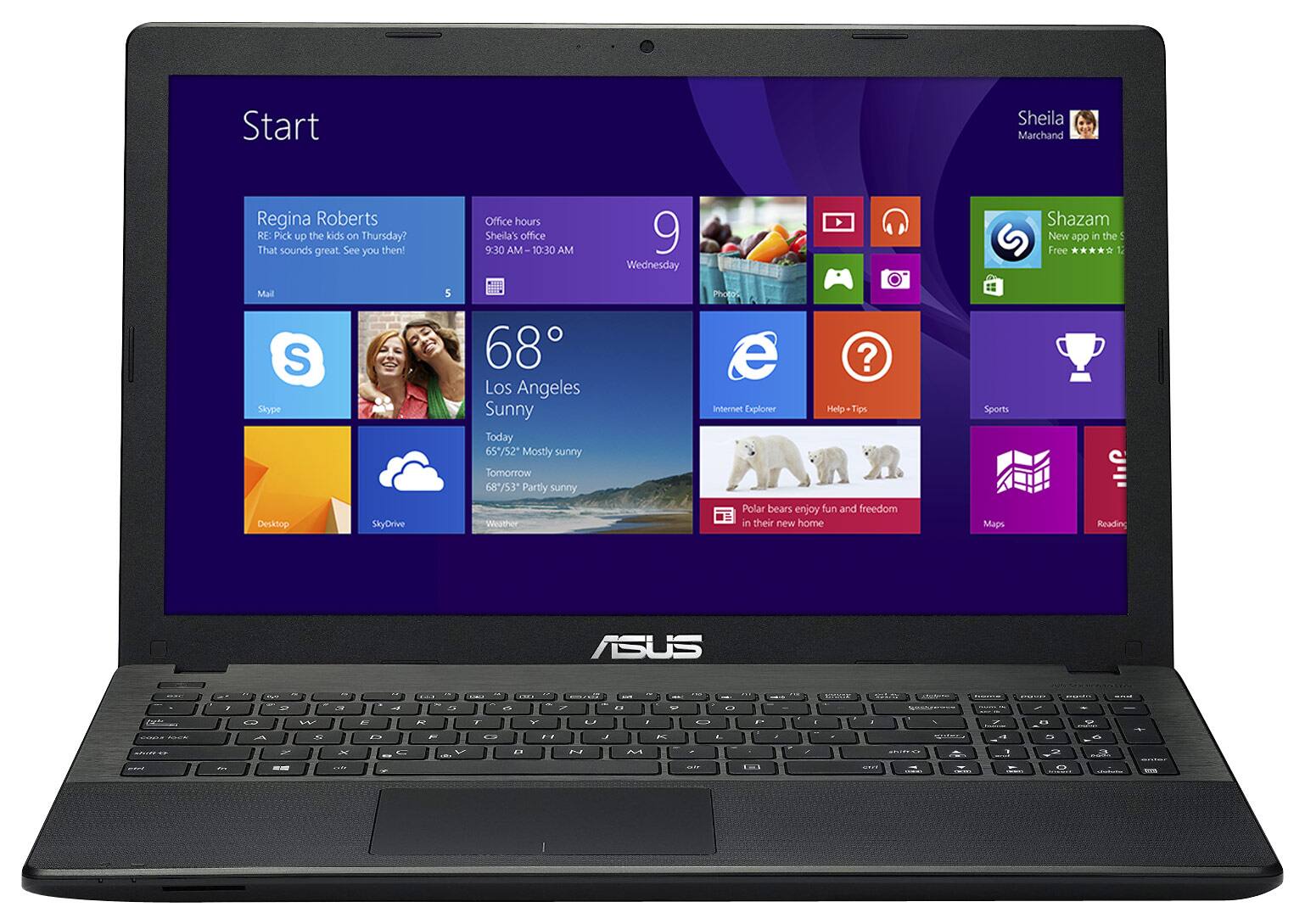Asus - 15.6" Laptop - Intel Celeron - 4GB Memory - 500GB Hard Drive - Black - Larger Front