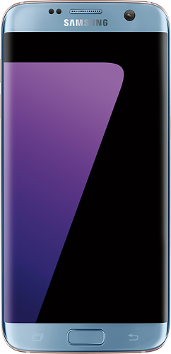 Samsung - Galaxy S7 edge 32GB - Coral Blue (Verizon) - Larger Front