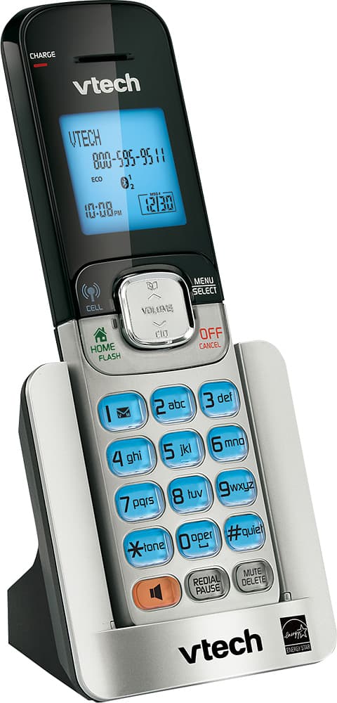 VTech - VT DS6501 DECT 6.0 Cordless Expansion Handset - Silver - Angle Zoom
