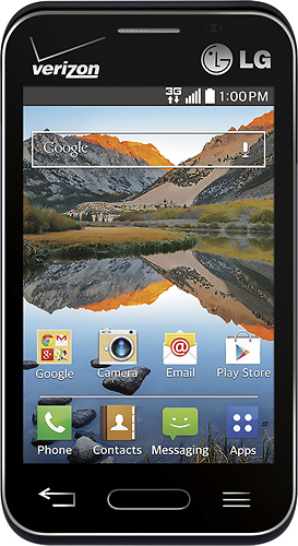 Verizon Wireless Prepaid - LG Optimus Zone 2 No-Contract Cell Phone - Black - Larger Front