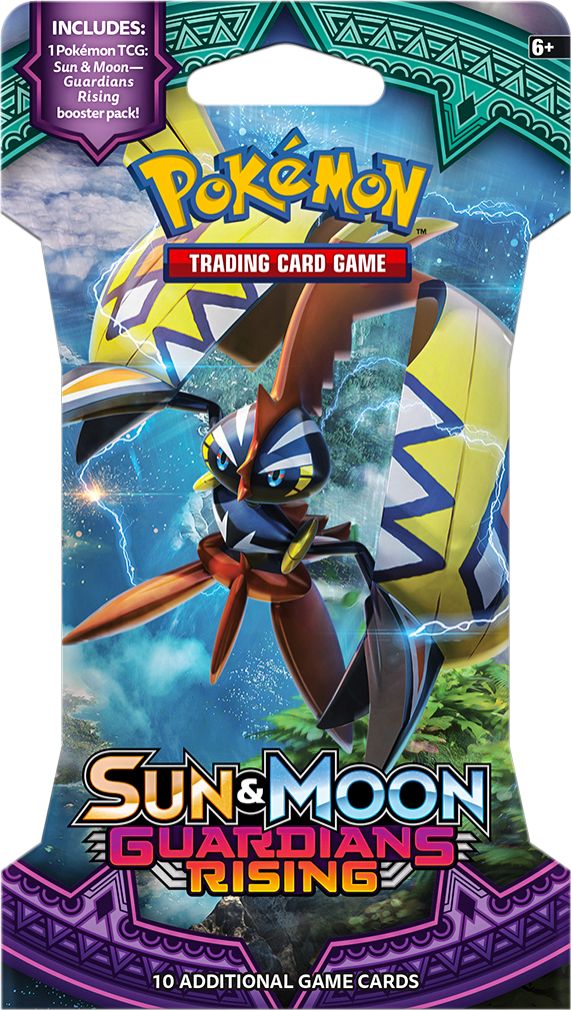 Pokémon Sun Moon Guardians Rising Sleeved Booster Trading Cards