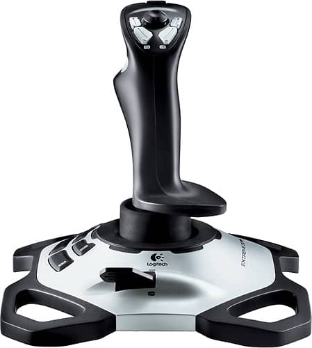 Logitech - Extreme 3D Pro Joystick - Silver/Black - Larger Front