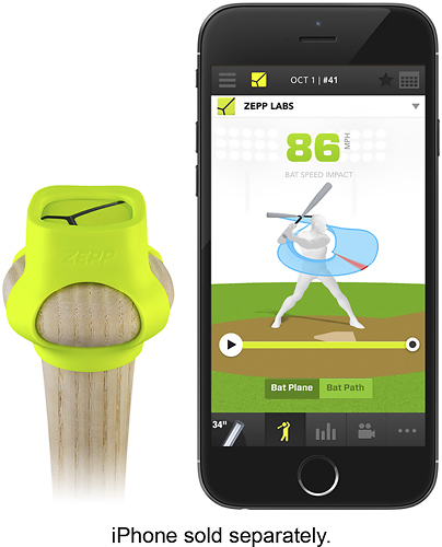 Zepp - 3D Baseball Swing Analyzer - Green - Larger Front