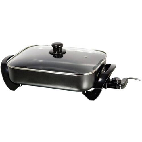 Brentwood - SK-75 16 in. Electric Skillet - Black - Larger Front