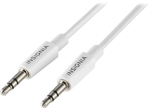 Insignia™ - 6' Mini Stereo Audio Cable - White - Larger Front
