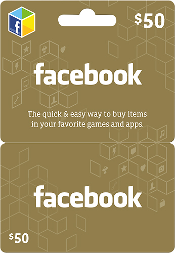 $50 Facebook Games and Apps Gift Card for