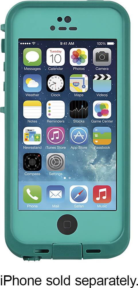 LifeProof - frē Case for Apple® iPhone® SE, 5s and 5 - Teal - AlternateView2 Zoom