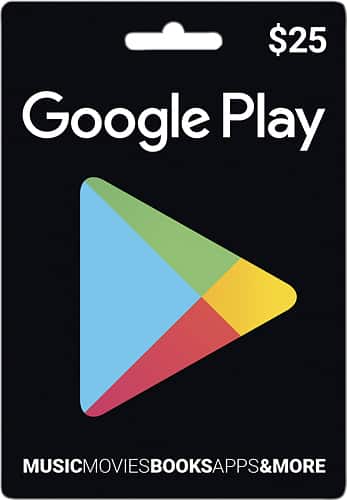 Google Play - $25 Gift Card - Larger Front