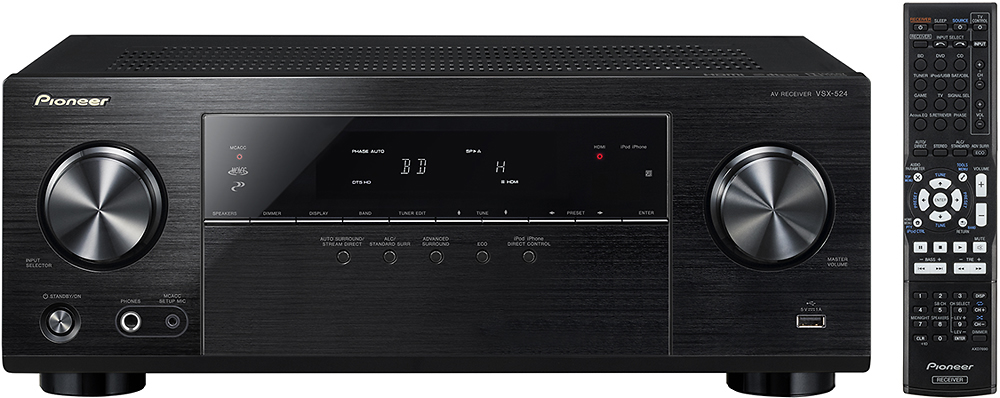 Pioneer VSX-524-K 5.1-Channel 700W A/V Home Theater Receiver