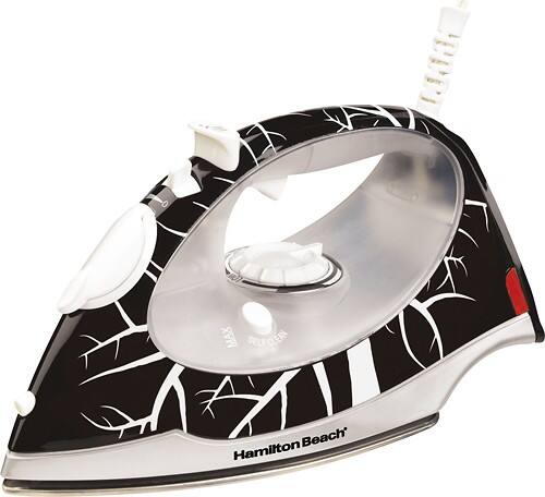 Hamilton Beach - FashionFirst Steam Iron - Black/White - Angle