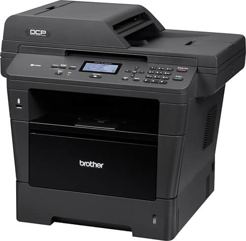 Brother - DCP-8150DN Black-and-White All-In-One Printer - Black - Larger Front