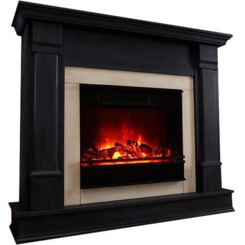 Real Flame - Freestanding Electric Fireplace - Indoor Usage - Heating Capacity 1.35 kW - Black - Right