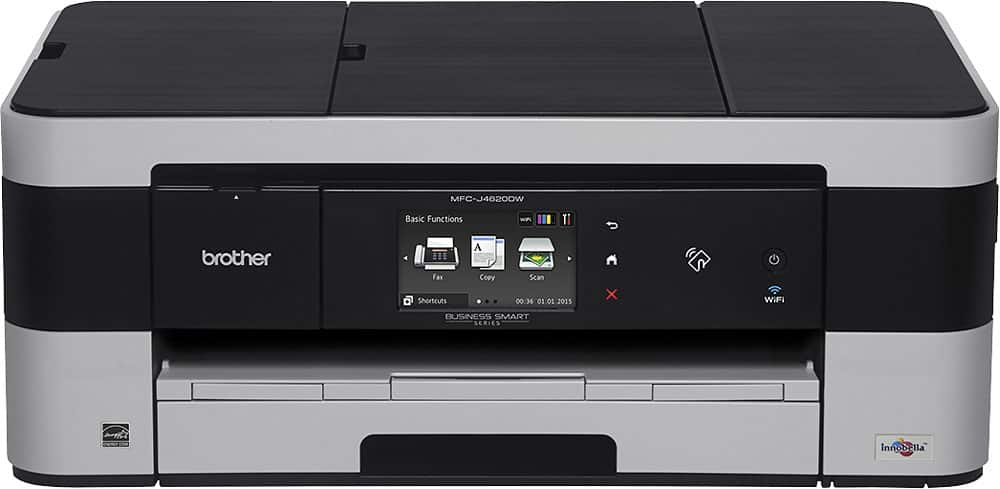 Brother - MFC-J4620DW Business Smart Wireless Inkjet All-in-One Printer - White/Black - Front Zoom