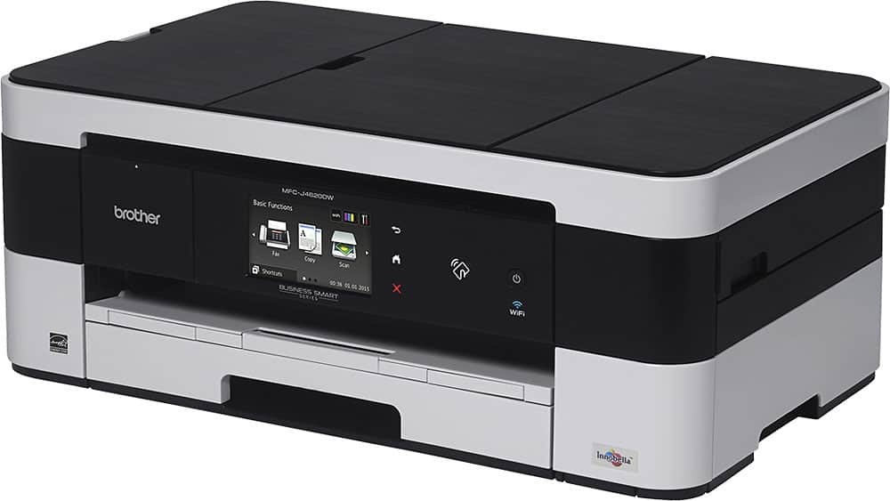 Brother - MFC-J4620DW Business Smart Wireless Inkjet All-in-One Printer - White/Black - Left Zoom