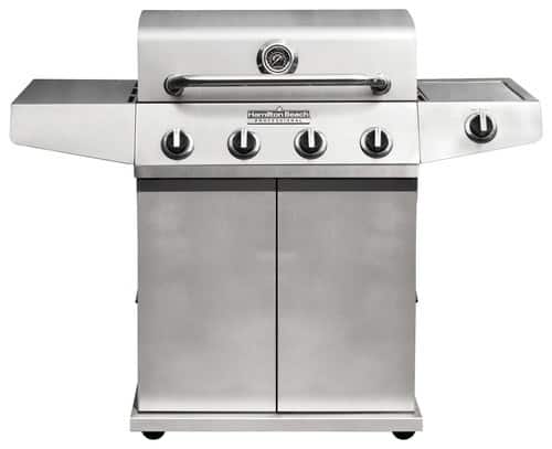 Hamilton Beach - Quick Assembly Professional Gas Grill - Stainless-Steel - Angle