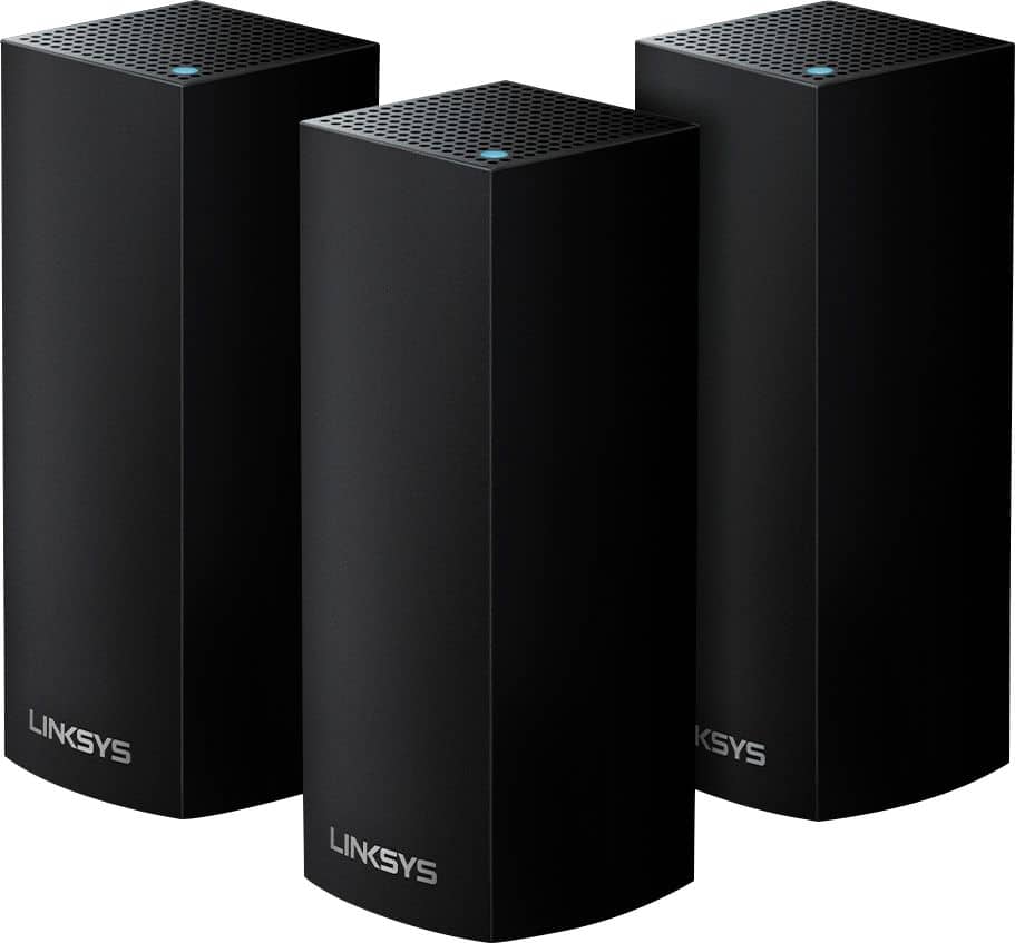 Linksys - Velop Tri-Band Mesh Wi-Fi System (3 Pack) - Black