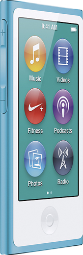 Apple® - iPod nano® 16GB MP3 Player (7th Generation - Latest Model) - Blue - Larger Front