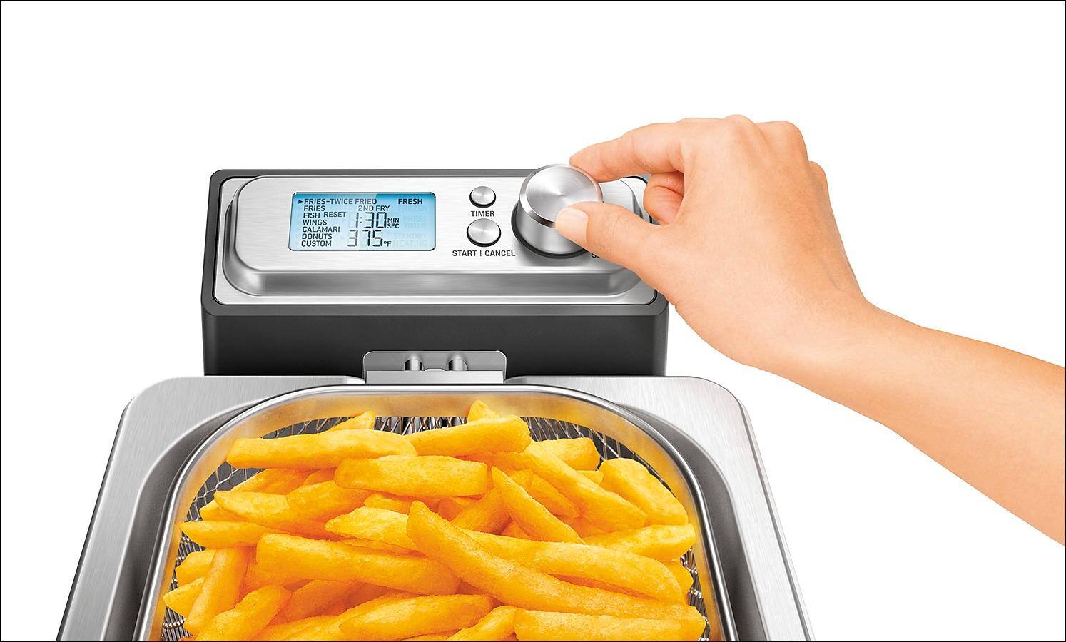 Breville - Smart Fryer 4-Quart Deep Fryer - Silver - AlternateView12 Zoom