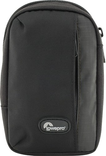Lowepro - Newport 30 Camera Pouch - Black/Slate Gray - Larger Front