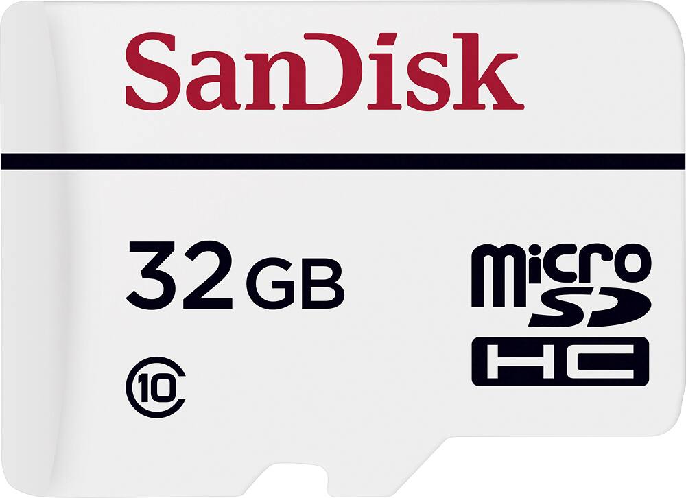SanDisk - 32GB microSDHC Class 10 Memory Card - White - Front Zoom
