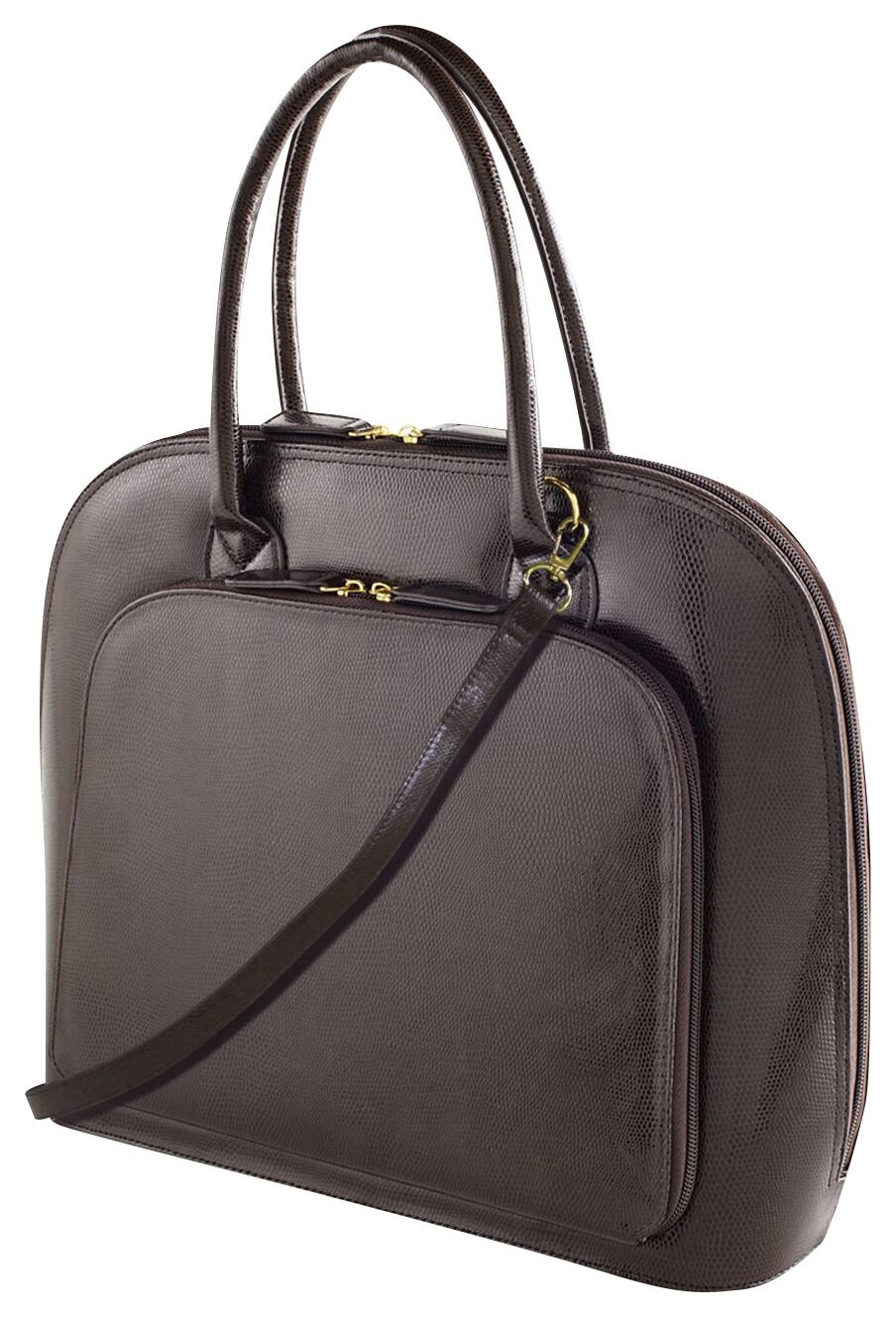 WIB - Francine Collection Park Avenue Laptop Case - Brown - Larger Front