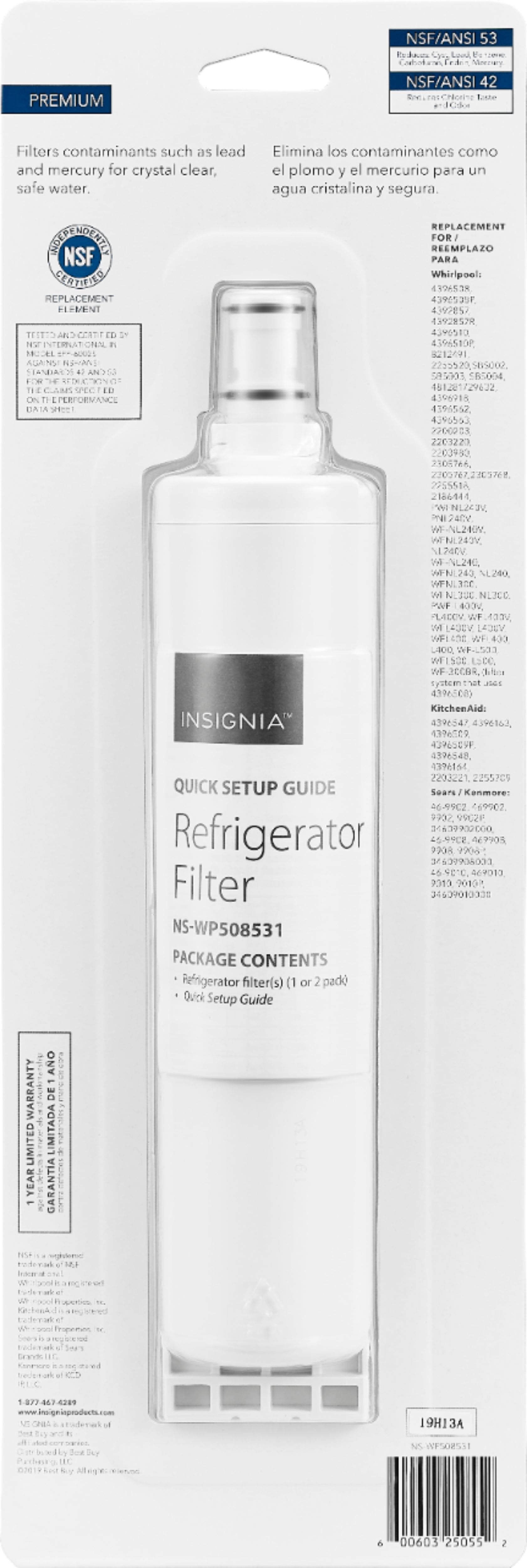 Customer Reviews Insignia NSF 53 Water Filter Replacement For Select