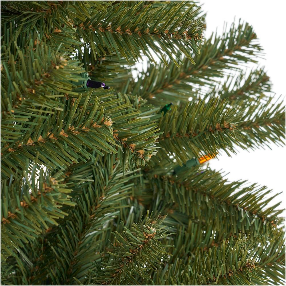 Best Buy Noble House 7 Noble Fir Pre Lit Hinged Artificial Christmas