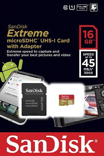SanDisk - Extreme 16GB microSDHC Class 10 U-1 Memory Card - Alternate View 1