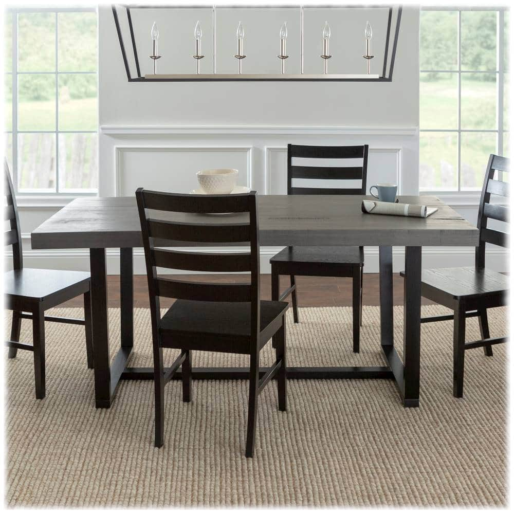 Best Buy Walker Edison Rectangular Farmhouse Dining Table Set Of