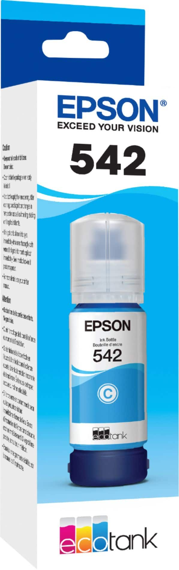 Best Buy Epson 542 XL High Yield Ink Cartridge T542 DYE CYAN INK BOTTLE