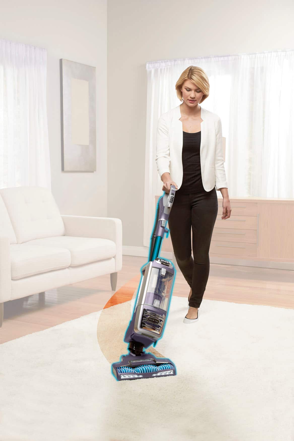 Shark - Rotator Powered Lift-Away Deluxe Bagless 3-in-1 Upright Vacuum - Rose/Gunmetal - Left Zoom