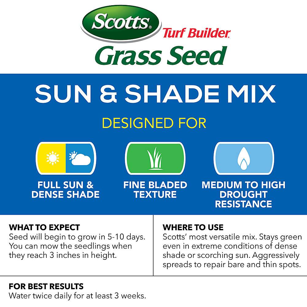 Best Buy Scotts Turf Builder Grass Seed Sun Shade Mix 3 Lb Tan 18225A