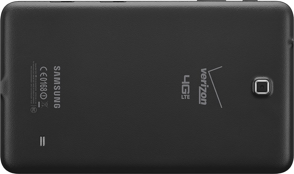 Samsung - Galaxy Tab 4 - 8" - 16GB - Wi-Fi + 4G LTE Verizon Wireless - Black - Back Zoom