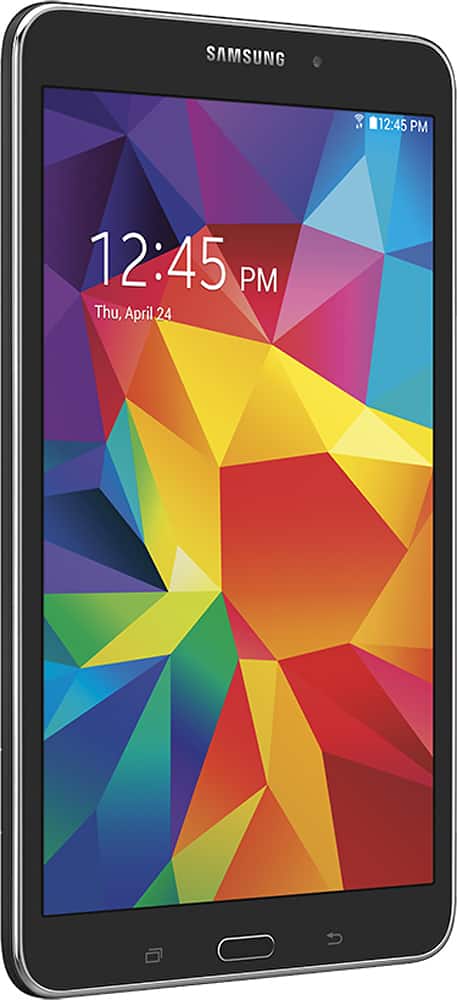 Samsung - Galaxy Tab 4 - 8" - 16GB - Wi-Fi + 4G LTE Verizon Wireless - Black - Angle Zoom