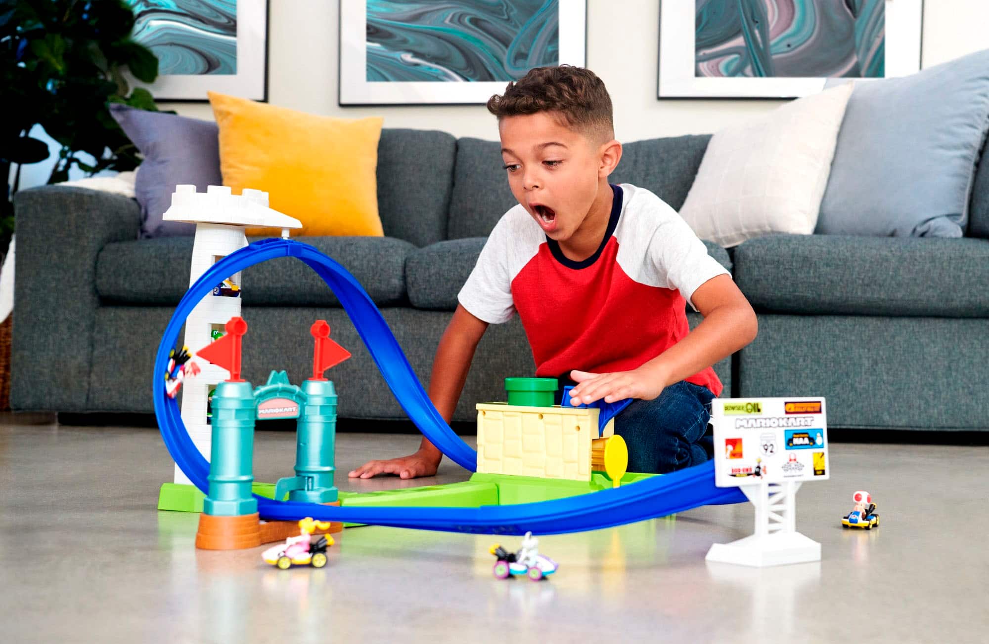 Zoom in on Alt View 12. Hot Wheels - MarioKart Circuit Slam Track Set.