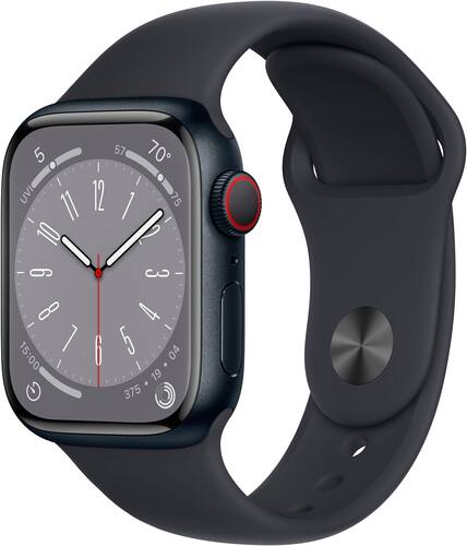 Apple Watch Series 8 GPS + Cellular 41mm Midnight Aluminum Case with Midnight Sport Band - M/L - Midnight (AT&T)
Apple Watch Series 8 GPS + Cellular 41mm Midnight Aluminum Case with Midnight Sport Band - M/L - Midnight (AT&T)