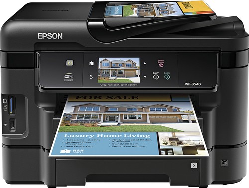 Epson WorkForce WF-3540 Wireless Color Inkjet All-In-One Duplex Printer, Copier, Scanner, Fax