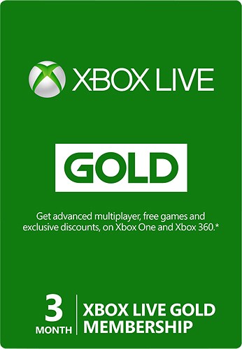 BestBuy.com deals on Microsoft Xbox LIVE 3-Month Gold Membership