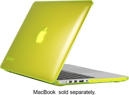 Speck - SeeThru Case for 13" Apple® MacBook® Pro with Retina display - Lightning Yellow - Larger Front