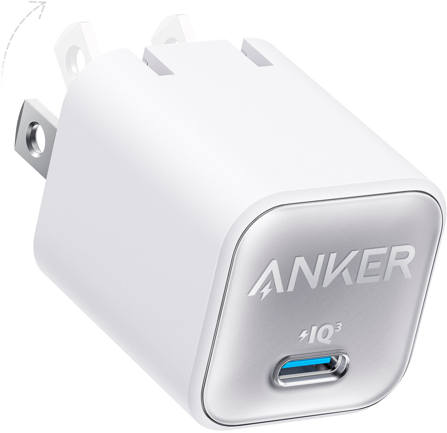 

Anker - 511 (Nano 3) 30W Wall Charger with USB-C GaN for iPhone 14/14 Pro/14 Pro Max/13 Pro/13 Pro Max, Galaxy, iPad - Aurora White